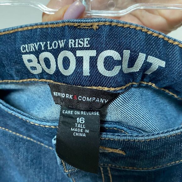 NY&C Jeans Curvy Low Rise Bootcut Women's Size 16 Tall - Picture 2 of 12